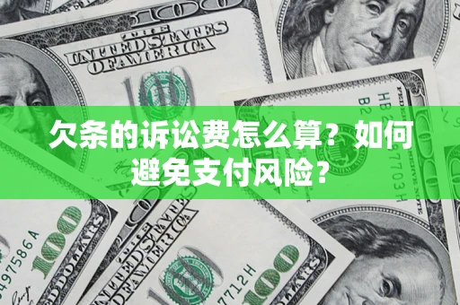 北京欠条的诉讼费怎么算？如何避免支付风险？
